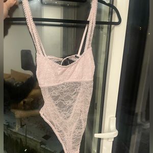 Lavender lace bodysuit sexy corset party urban outfitters medium